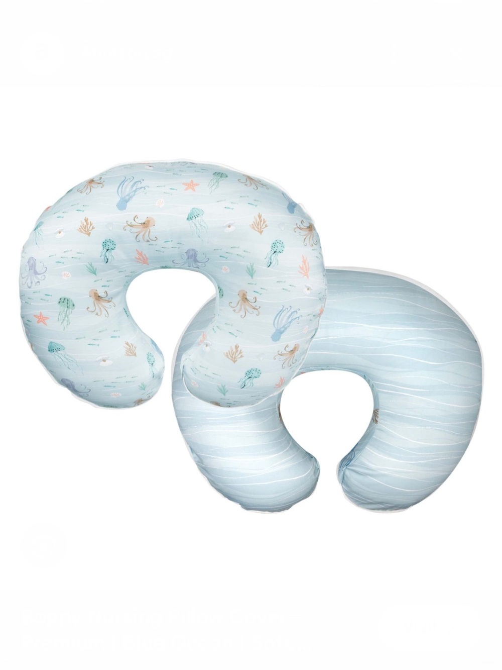 Boppy Nursing Pillow Cover- Blue Ocean